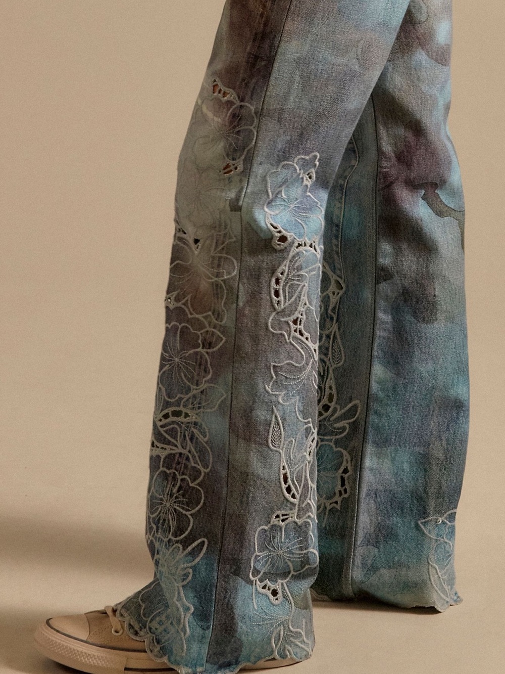 NWT FREE PEOPLE WE THE FREE WEAT COAST ILLUSIONS & CUTWORK JEANS 🔥🔥 - Picture 2 of 7